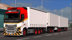 Volvo FH 2012 + двойные прицепы 12