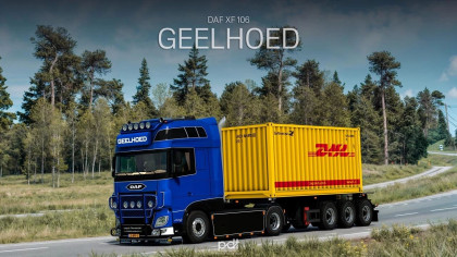 DAF XF106 480 Gebroeders Geelhoed + Trailer