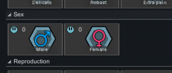 Male- and Female- Only Genes 0