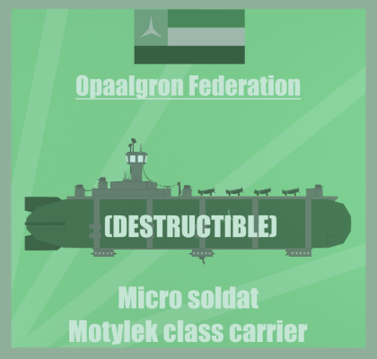 [OPFE] - Micro soldat Motylek class carrier (DESTRUCTIBLE)